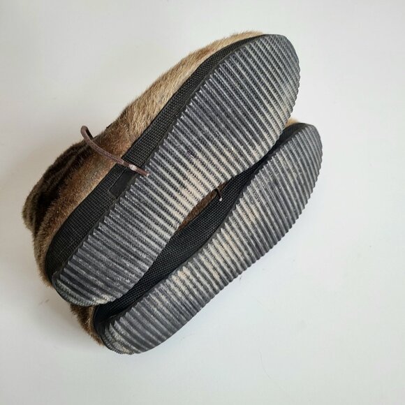 Vintage Blondo fur boots/booties with wool lining. - Picture 7 of 11